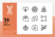 Life Skills Icons, an Outline Icon by Becris (Thumbnail 1 of 3)