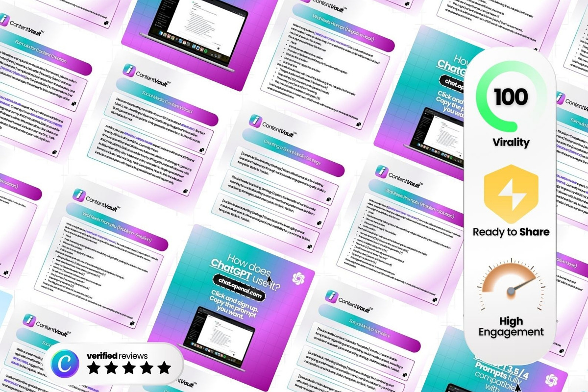 Content Vault Canva Templates For IG, a Social Media Template by Virall (Photo 2 of 10)