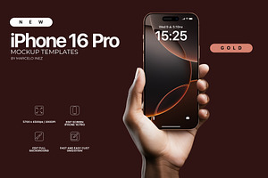 iPhone 16 Pro in Hand Mockup
