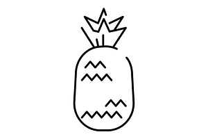 Illustration of pineapple., a Food Illustration by incomible