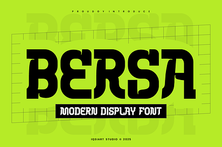 Bersa - Varsity Font, a Slab Serif Font by Iqsiart Studio