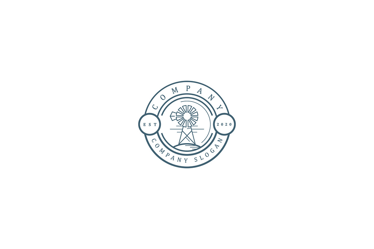 Windmill Farm Logo, a Branding & Logo Template by Agustriana