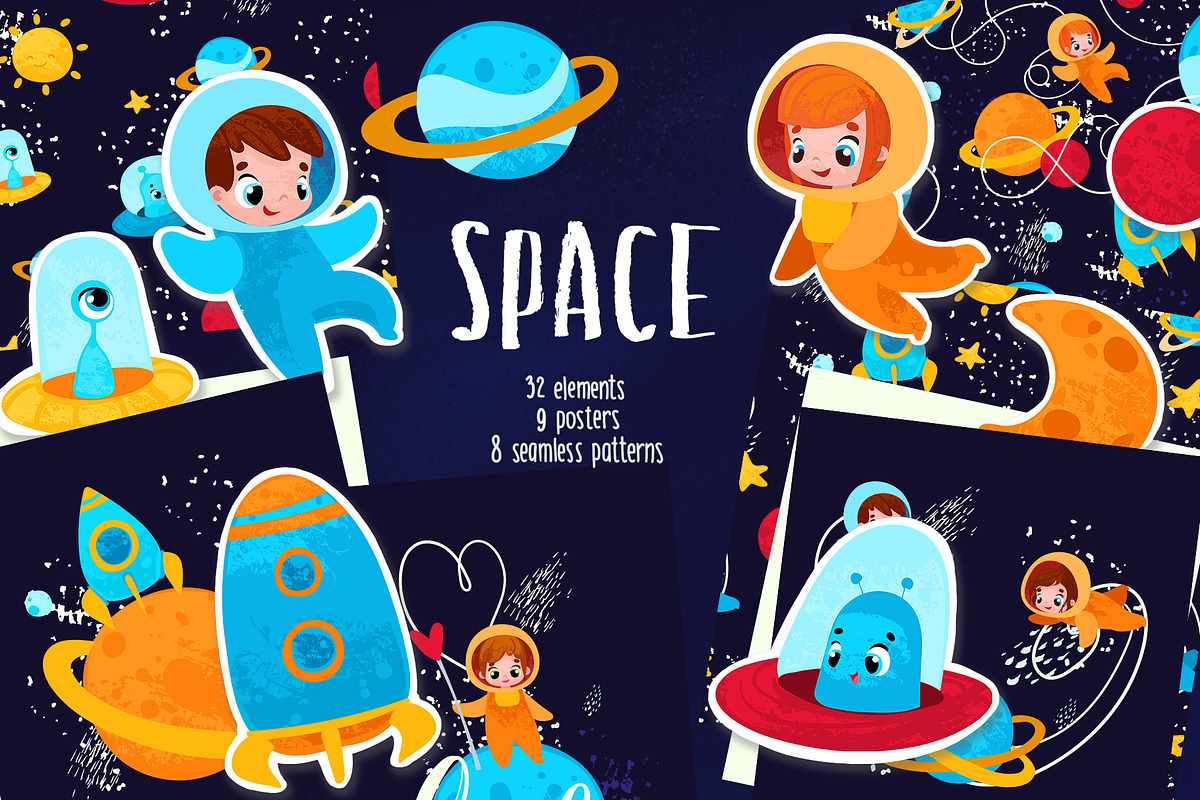 Space Adventure, a Decorative Illustration by tata_ota (Photo 1 of 7)