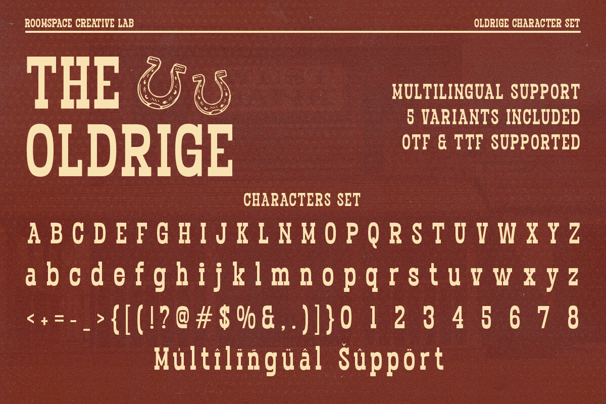 Oldridge – A Bold Western Vintage, a Slab Serif Font by roomspace creative lab (Photo 8 of 11)