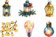 Christmas Light Clipart, an Illustration by Black Bird Studio (Thumbnail 6 of 6)
