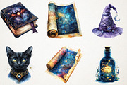 Halloween Mystical Witch Clipart, an Illustration by RobertsArt (Thumbnail 5 of 7)