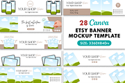 28 Etsy Banner Canva Templates, a Mockup by Waliullah Solutions (Thumbnail 1 of 4)