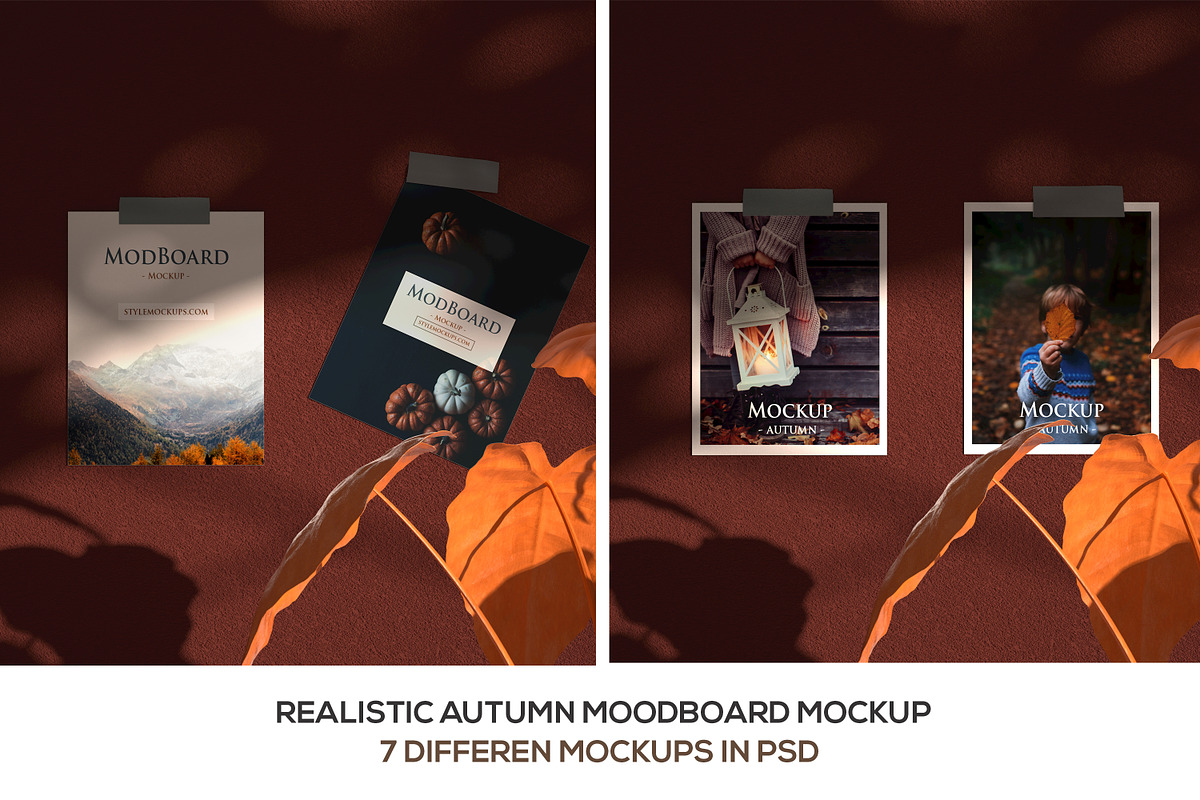 MoodBoard Autumn Fall Scenes, a Books & Magazine Mockup by StyleMockups (Photo 10 of 12)
