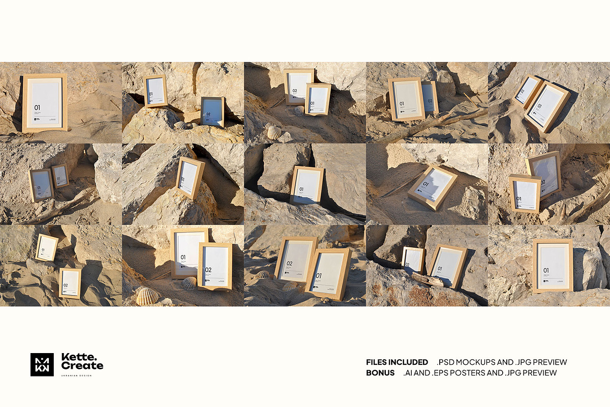 Ocean Sand | Frame Mockup, a Household Mockup by KetteCreate (Photo 2 of 16)