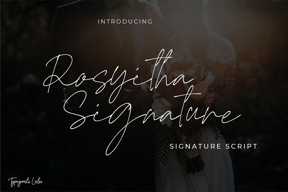 Rosyitha Signature, a Script Font by Typegoals Studio (Photo 1 of 8)