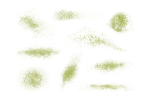 Matcha powder. Green tea, dust, a Food Illustration by Frogella