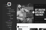 Up you studio - Music Studio Agency, a Landing Page Template by SLAB! Design (Thumbnail 2 of 5)