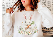 Watercolor Floral Easter Bunny, an Illustration by Designking (Thumbnail 2 of 6)