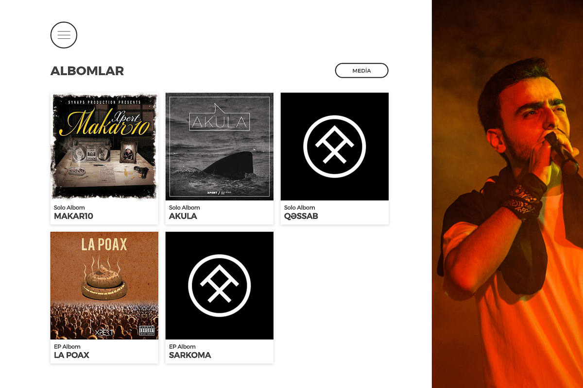 Barhome - One Page Singer Portfolio, a Bootstrap Template by Codrop Agency (Photo 3 of 5)
