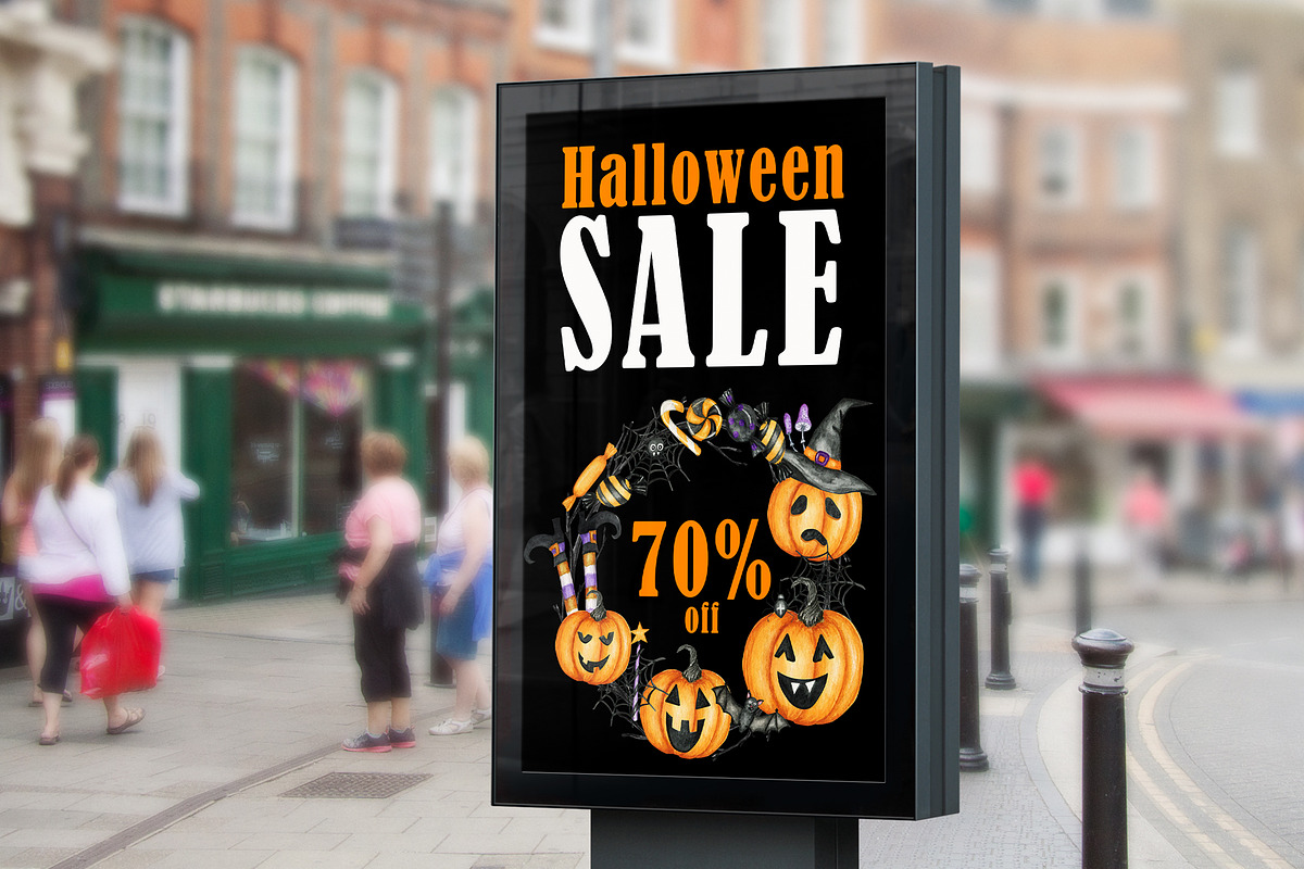 Watercolor HALLOWEEN clipart, an Object Graphic by svetlanaARTdreams (Photo 8 of 11)