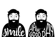 Big bearded set, an Animal Illustration by JULYMILKS (Thumbnail 5 of 5)