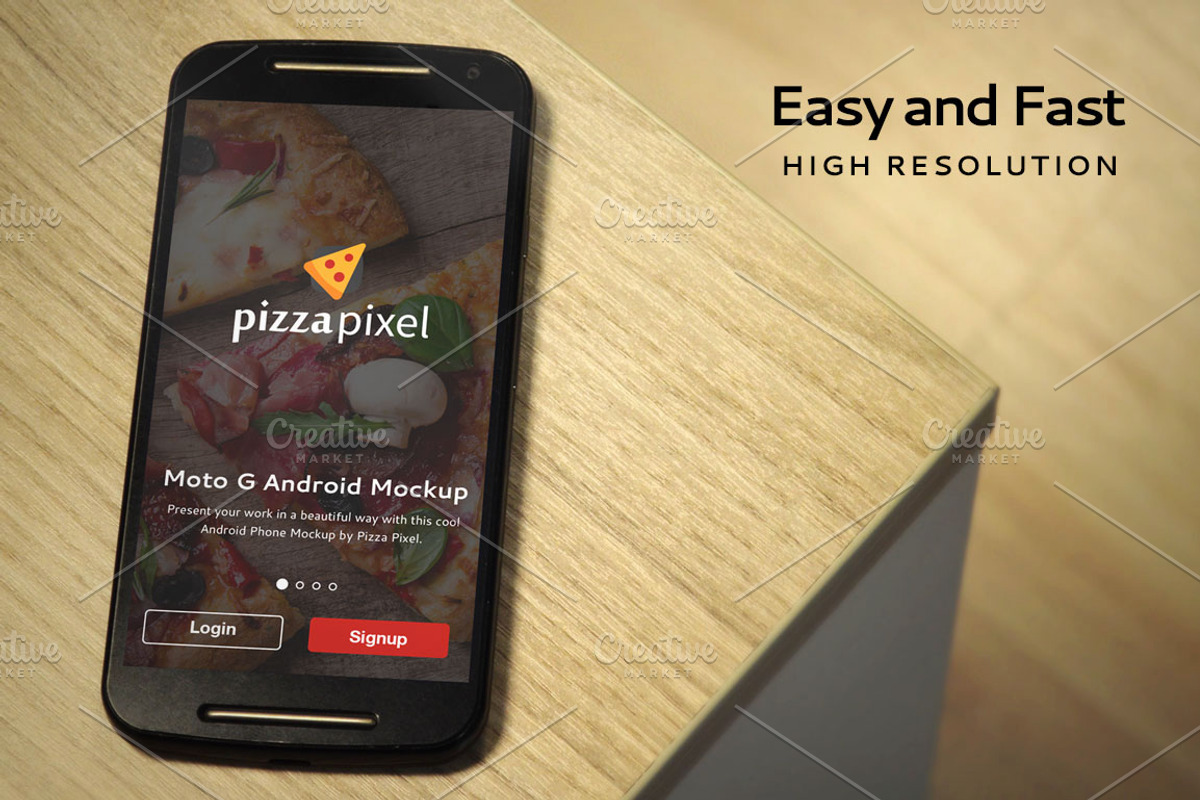 Mockup Moto G Easy Android Mockup 4, an iPhone Mockup by Pizza Pixel (Photo 3 of 5)