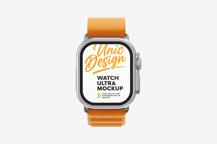 Watch Ultra Mockup, a Wearable Device Mockup by UnicDesign