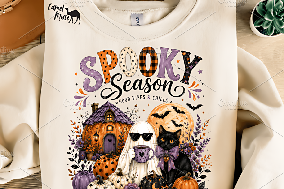 Spooky Season Good Vibes and Chills, a Seasonal Illustration by Coco Bloom (Photo 3 of 3)