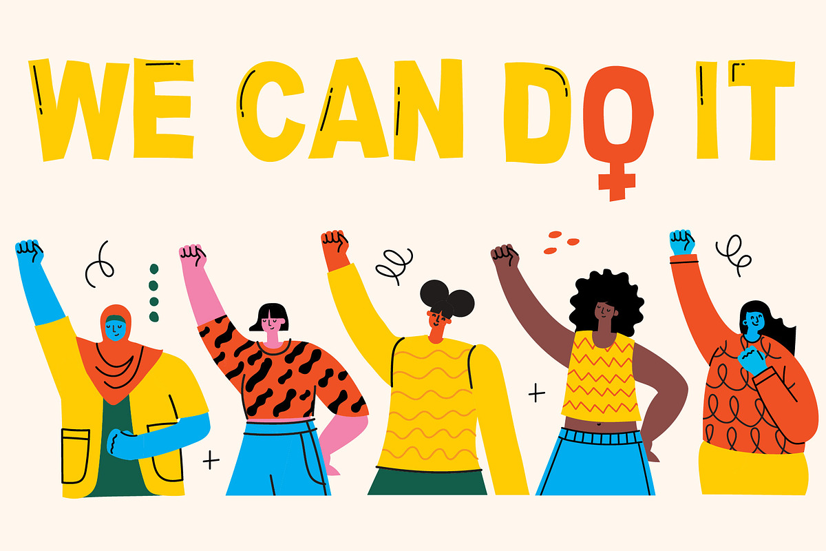 Women's Day illustrations set, a Seasonal Illustration by Virinaflora (Photo 2 of 5)