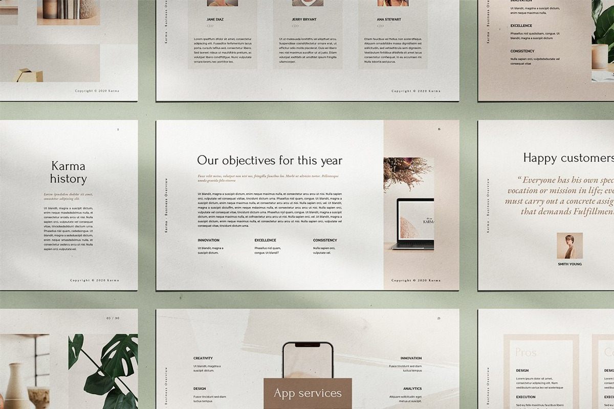 Karma Corporate Presentation, a Presentation Template by Blue Kite Creative (Photo 12 of 19)