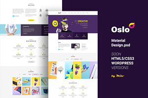Oslo - Material Design PSD Website