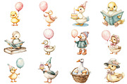 Baby White Goose Birthday Png, an Illustration by CitraGraphics (Thumbnail 2 of 5)