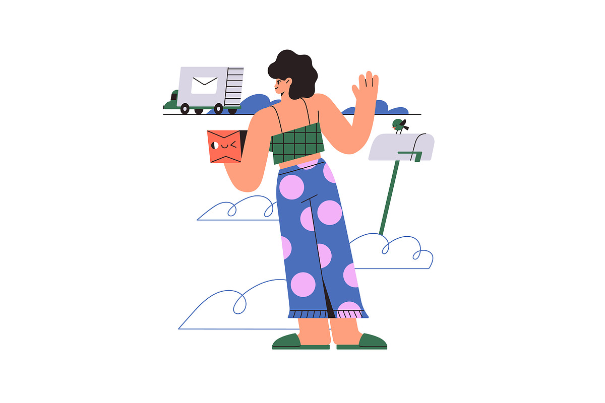 Online shopping & delivery concepts, a Person Illustration by PaperTrident (Photo 2 of 11)