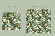 Rainforest jungle pattern parrots, a Wallpaper Graphic by FleurArt (Thumbnail 3 of 10)