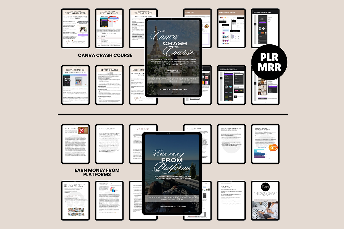 PLR Canva Training Course MRR, a Marketing Template by Design By Hira (Photo 3 of 9)