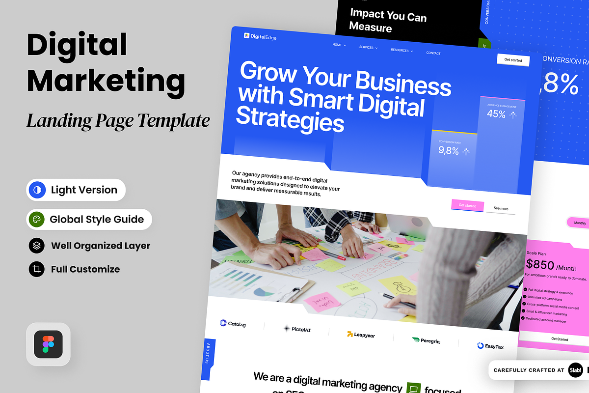 Digital Edge - Digital Marketing, a Landing Page Template by SLAB! Design (Photo 1 of 4)