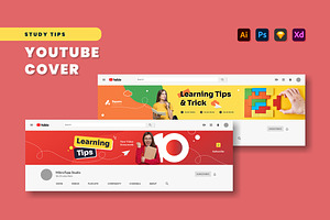 Study Tips Youtube Cover, a Social Media Template by MikroType Std