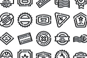 Collection of outline style labels, an Object Graphic by pikepicture (Thumbnail 3 of 3)