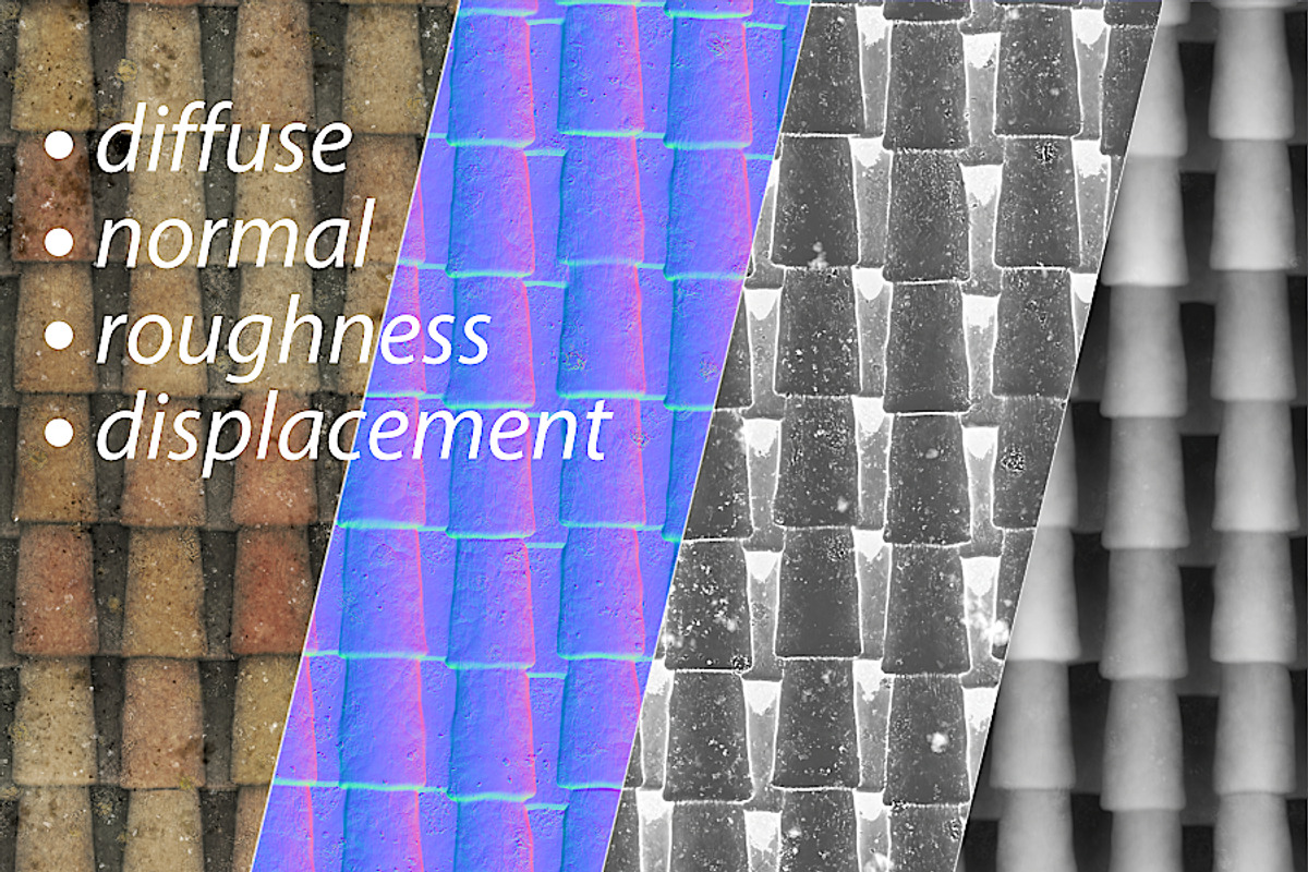 Tapered clay tile or spanish roof, a Textures & Material 3D Model by happy brush (Photo 2 of 2)