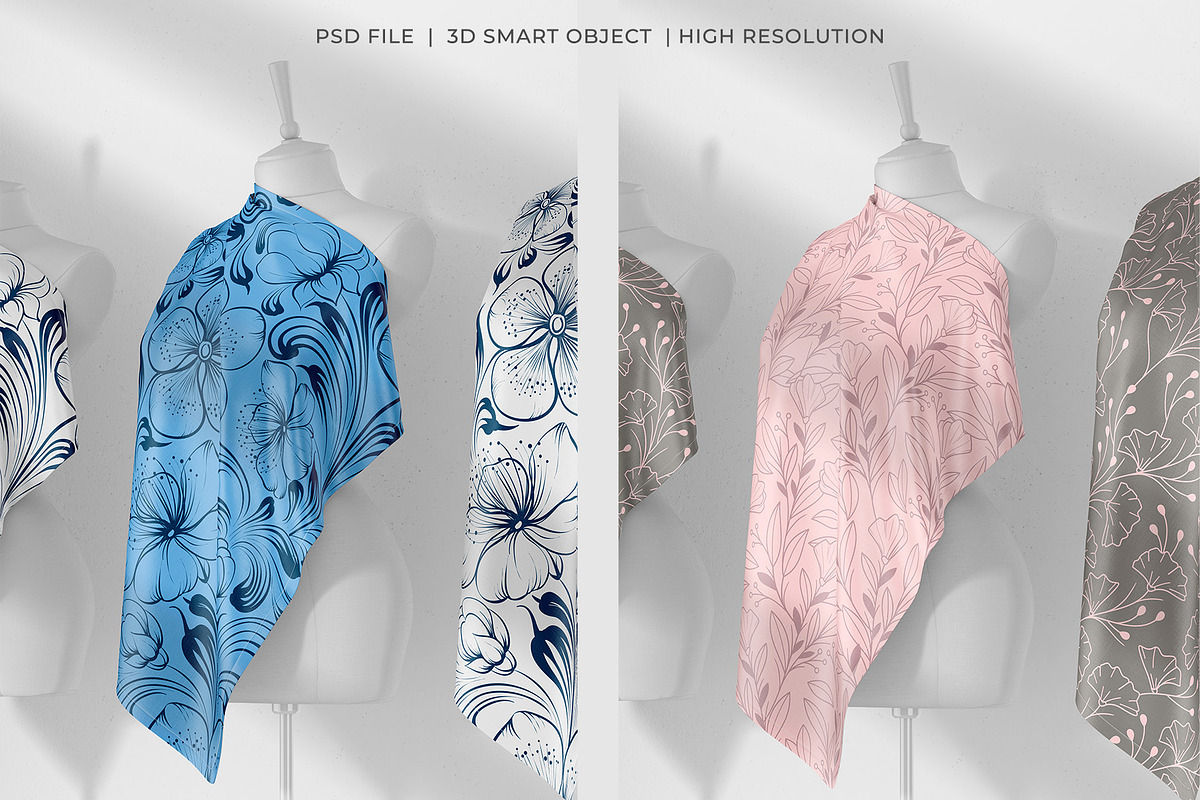 Realistic Square Silk Scarf Mockup, an Apparel Mockup by My Mockup (Photo 2 of 3)