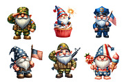 Watercolor Patriotic Gnome Clipart, an Illustration by CreationArt (Thumbnail 5 of 5)