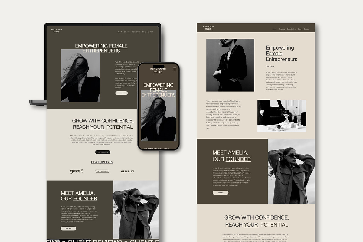 Wix Coaching, Small Business Website, a Wix Template by Sky Dore Design (Photo 4 of 12)