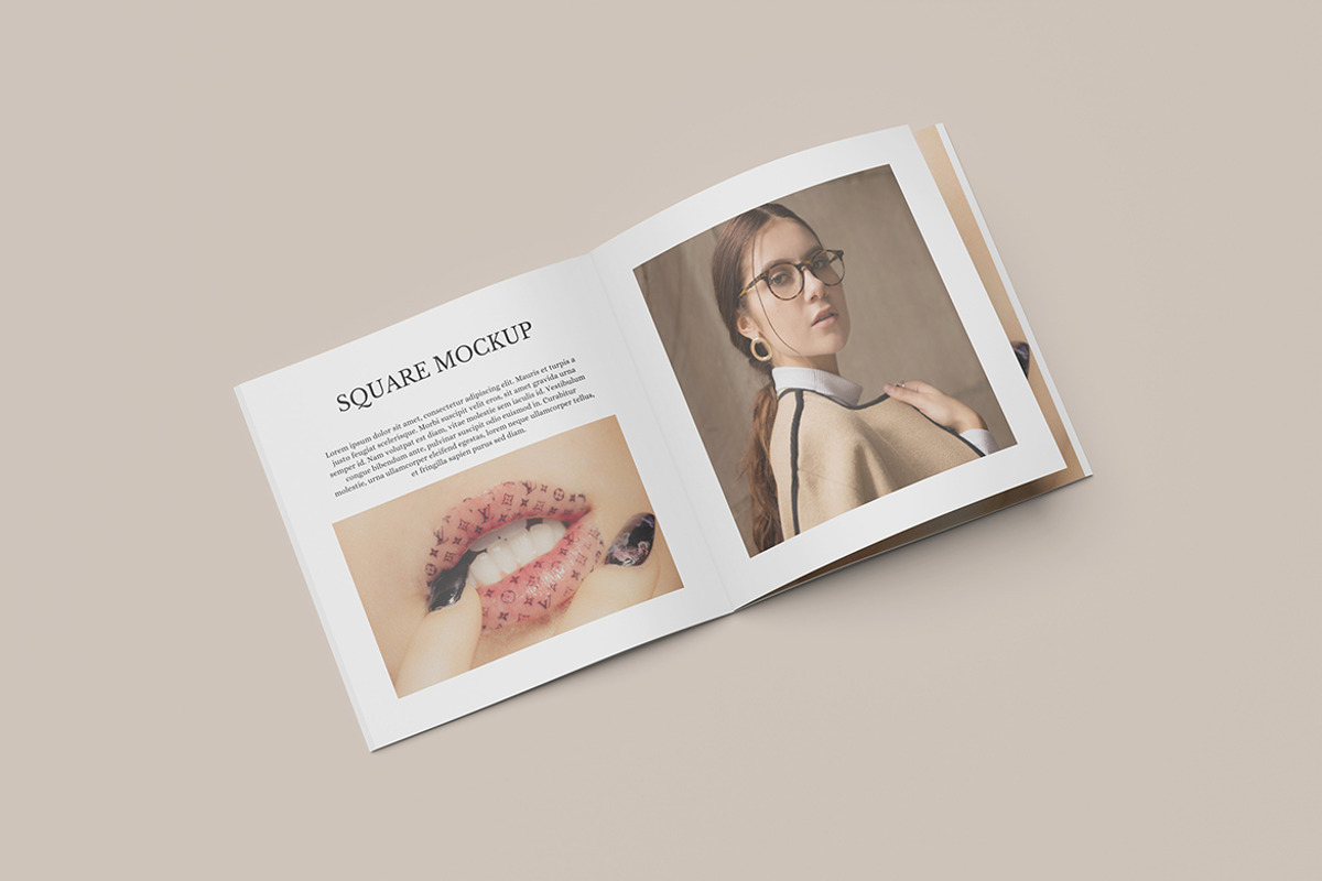 Square Catalog Brochure Mockup, a Books & Magazine Mockup by mahhyud (Photo 4 of 5)