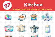 kitchen watercolor Jpg Background, an Education Illustration by John_Walker (Thumbnail 1 of 3)