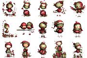 Whimsical Winter Robin Birds Clipart, an Illustration by Designking (Thumbnail 3 of 5)