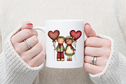 Whimsical Valentine Couple Clipart, an Illustration by designcity5 (Thumbnail 4 of 5)