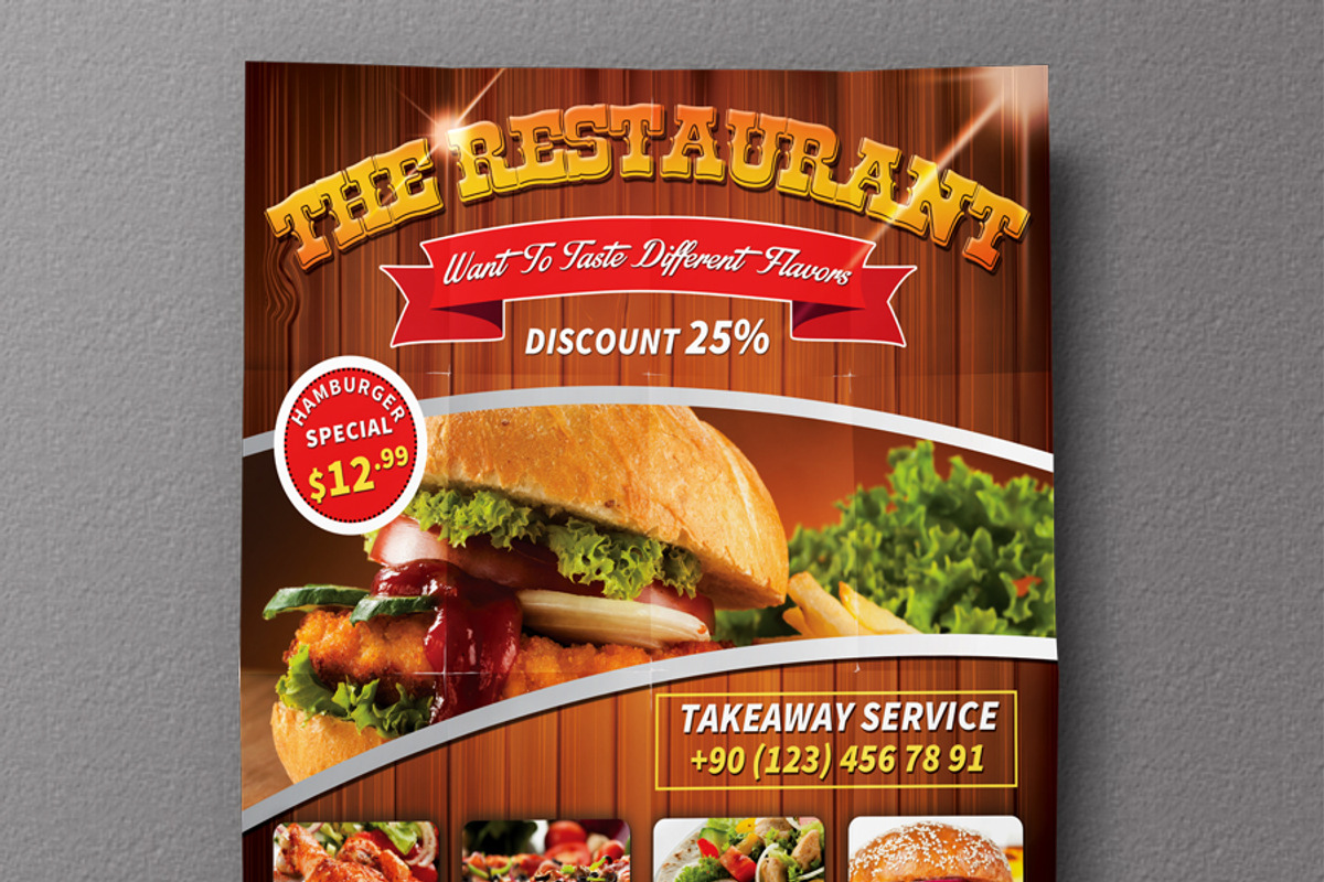 Restaurant Flyer 01, a Flyer Template by fatihakdemir (Photo 1 of 3)