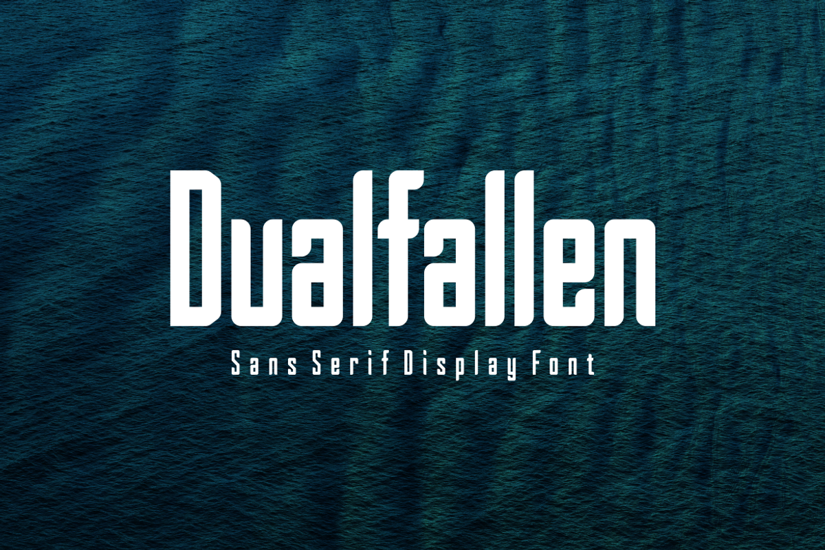 Dualfallen - Font, a Sans Serif Font by artchiles_design (Photo 3 of 5)