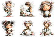 Whimsical Easter Fairy Clipart, an Illustration by Sublimation Artist (Thumbnail 5 of 7)