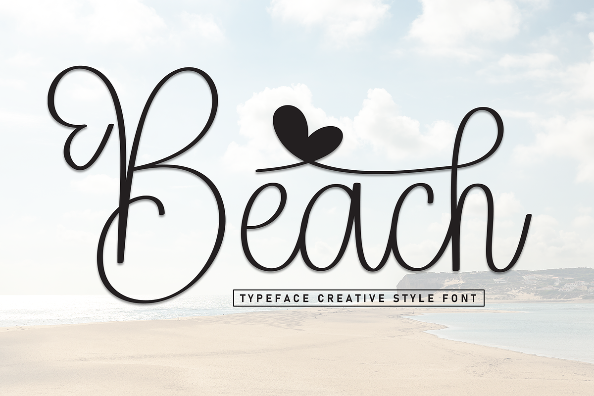 Beach | Script Font, a Handwritten Font by Scratchones (Photo 1 of 9)