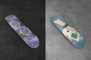 Realistic Skateboard Mockup Bundle 1