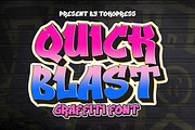 Quick Blast - Bold Graffiti font, a Font by TokoPress (Thumbnail 1 of 10)