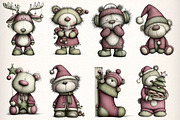 Whimsical Christmas Teddy Bear PNG, an Illustration by Dream Creation (Thumbnail 2 of 7)
