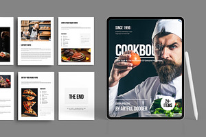 E-Cookbook Magazine Template, an UI Kit Template by ContestDesign