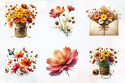 Coreopsis Flower Watercolor Clipart, a Seasonal Illustration by RobertsArt (Thumbnail 8 of 8)